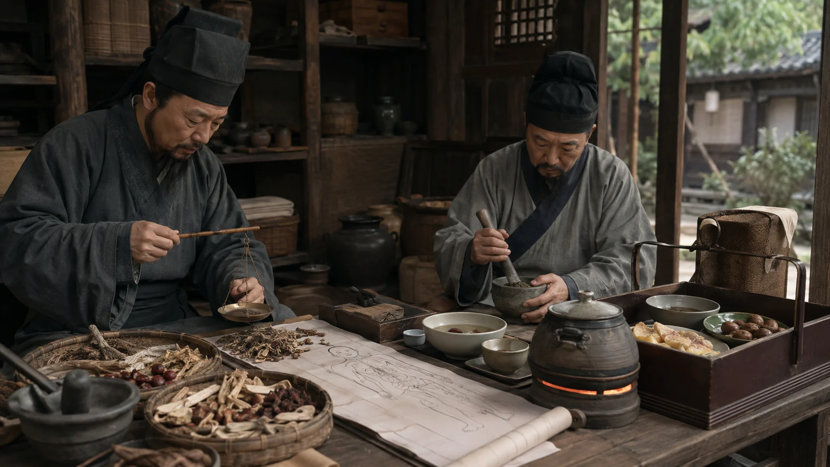 南宋临安肴馔图文化场景