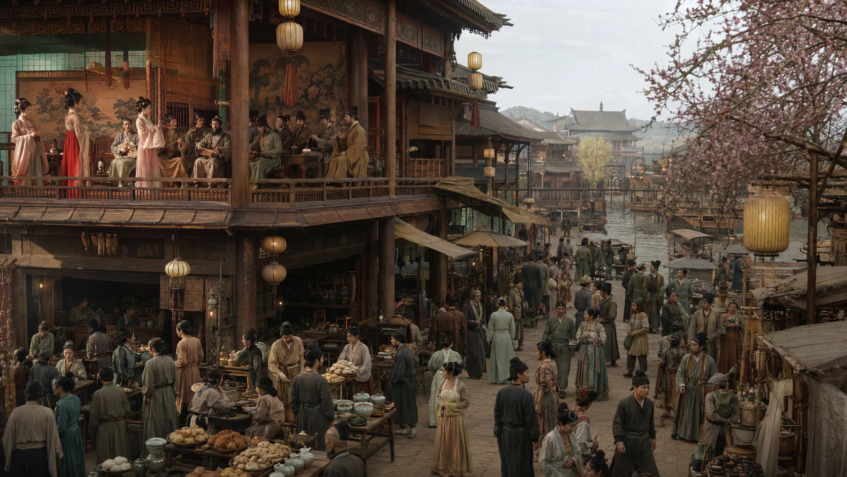临安市井烟火图文化场景