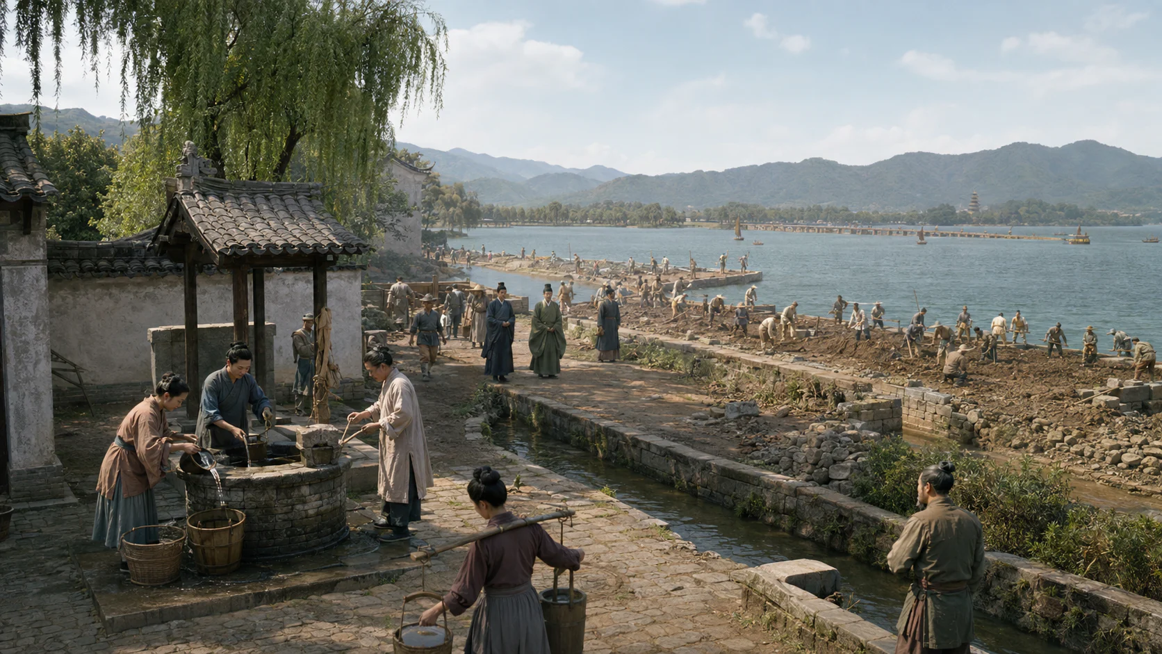 山水胜景复原图文化场景
