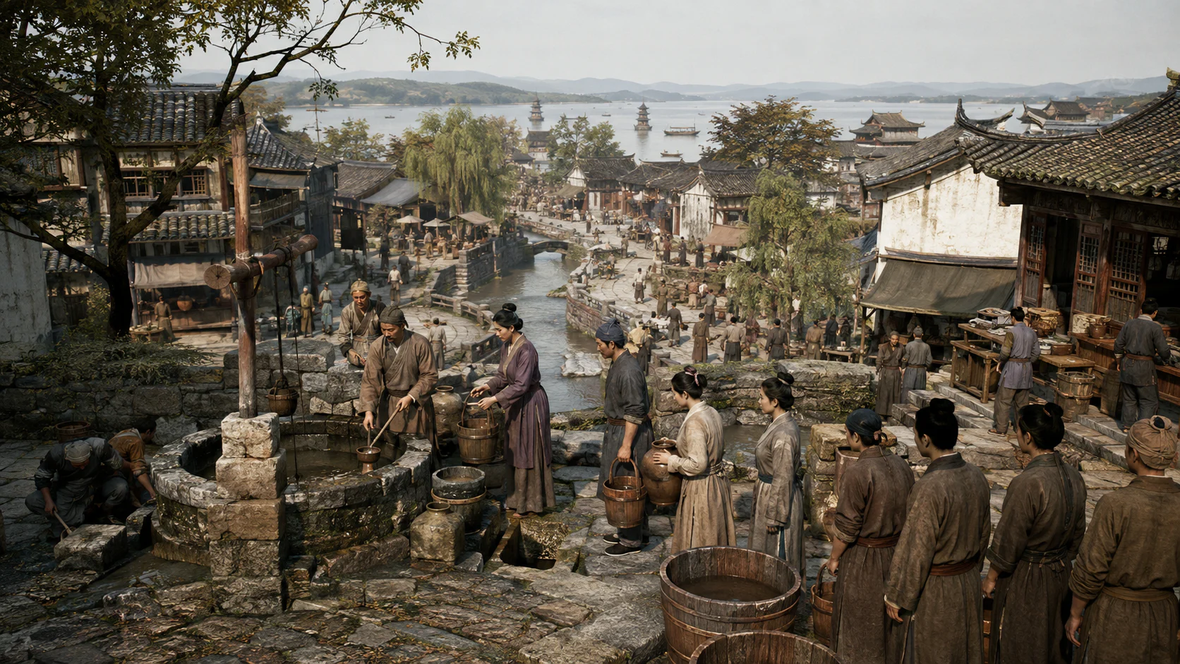 山水胜景复原图文化场景