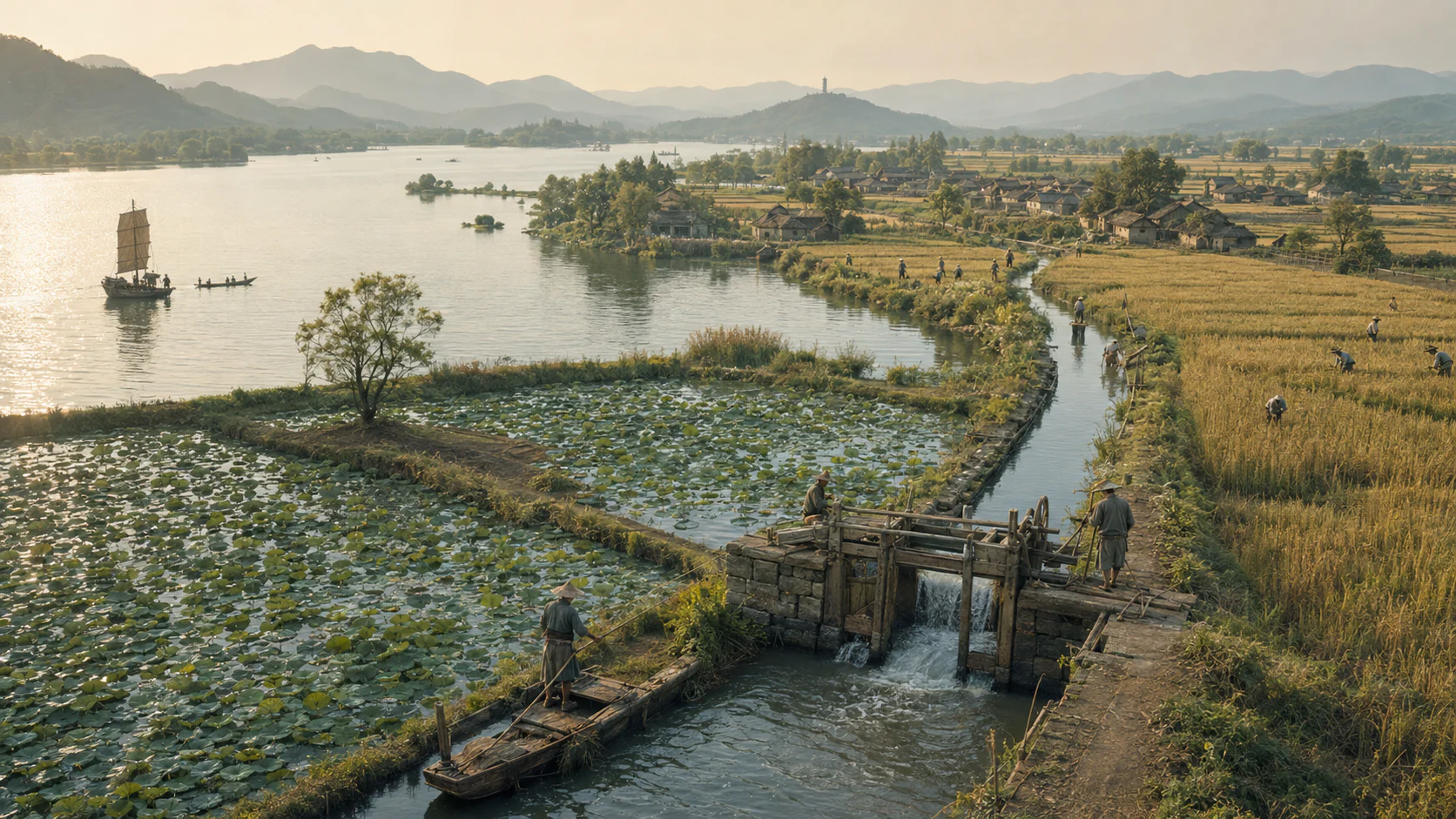 山水胜景复原图文化场景
