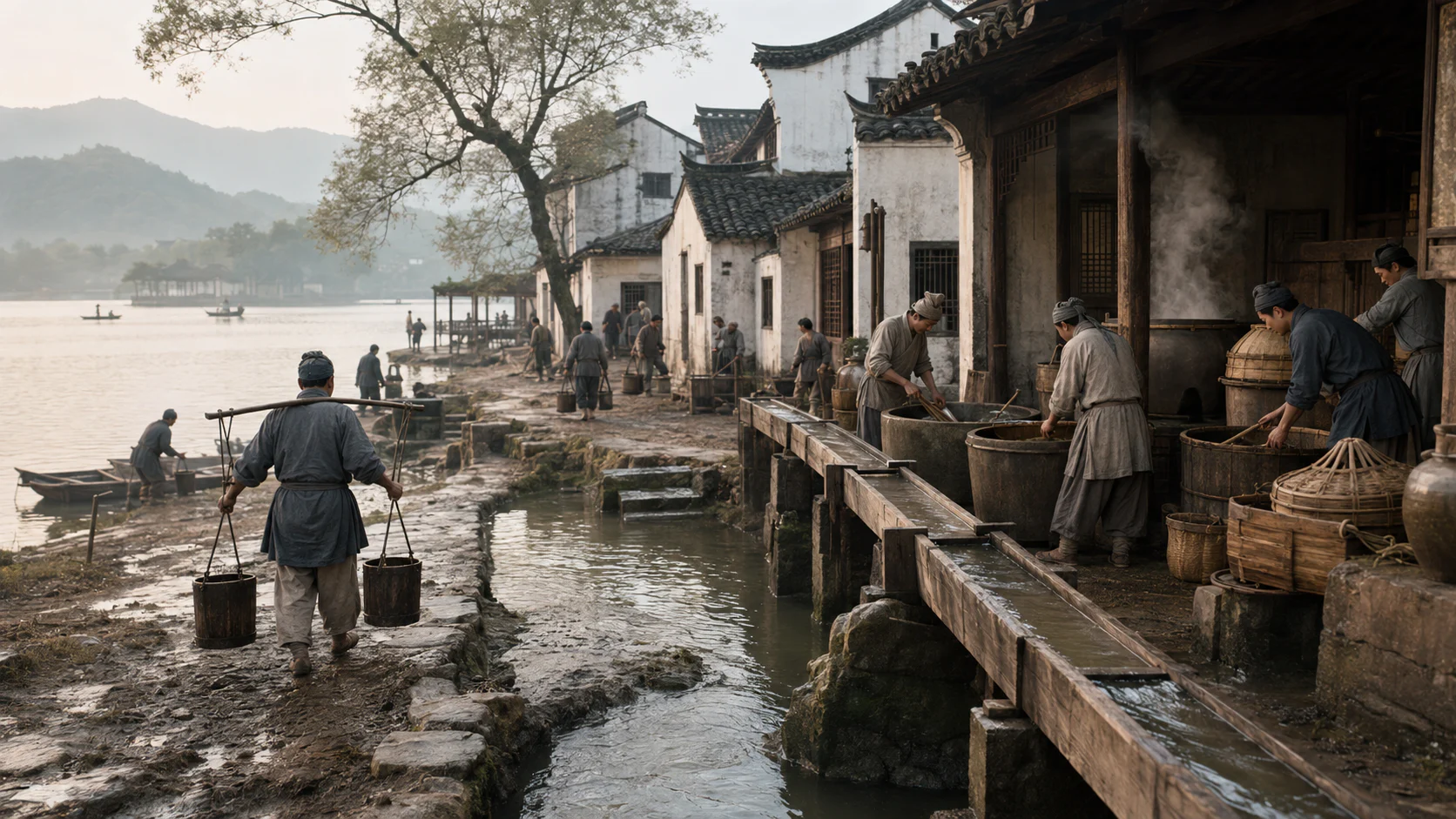 山水胜景复原图文化场景