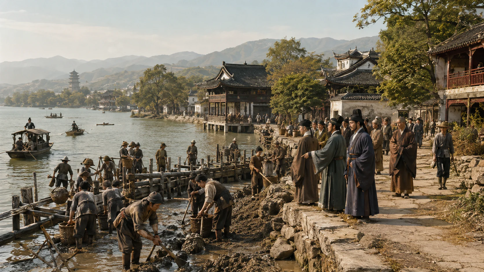 山水胜景复原图文化场景