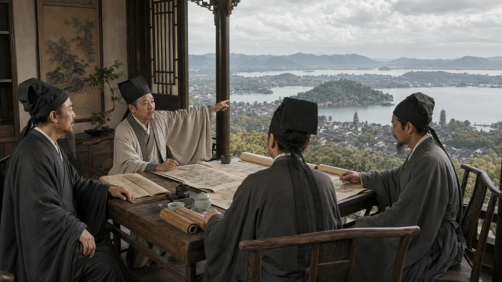 文士雅集图文化场景